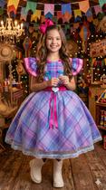 Vestido infantil Junino Quermesse do Interior Lilas Marie