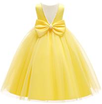 Vestido infantil Jup'Elle amarelo sem mangas, tutu de 3-4 anos