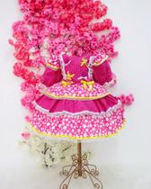 Vestido infantil juvenil arraia junino junina cores diversas tam 4 ao 12