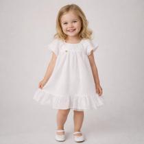 Vestido Infantil Juvenil Menina Manguinha com Tule Poá Liso - Sofis Kids Vestido Infantil Juvenil Menina Manguinha com Tule Poá Liso - Sofis Kids