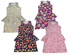 Vestido infantil juvenil meninas kit com 2