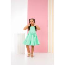 Vestido infantil juvenil soltinho luxo natal ano novo verão fresquinho com cinto casual alcinha fofura roupa de criança ideal para passeios