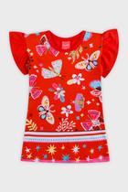 Vestido Infantil Kely Kety Borboletas - Vermelho