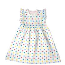 Vestido Infantil Kids Like Bolinhas Coloridas Creme