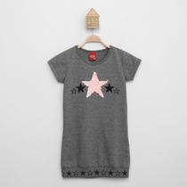 Vestido Infantil Kily T-Shirt Estrela Paetê