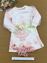 Vestido Infantil Kukie Inverno Ursinha Princesa