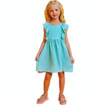 Vestido Infantil Kukiê Manga Curta com Babado Vestido Infantil Kukiê Manga Curta com Babado