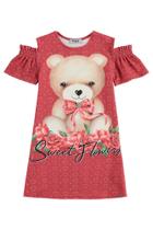 Vestido Infantil Kukiê Ursinha Vermelho Vestido Infantil Kukiê Ursinha Vermelho