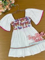 Vestido Infantil Kukie Verão Borboleta Colorida