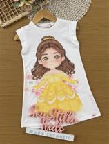 Vestido Infantil Kukiê Verão Branco Princesa Bela