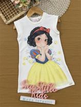Vestido Infantil Kukiê Verão Princesa Branca de Neve Vestido Infantil Kukiê Verão Princesa Branca de Neve