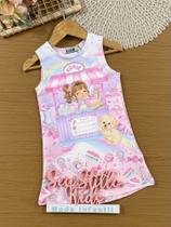 Vestido Infantil Kukiê Verão Rosa Menina Doceira