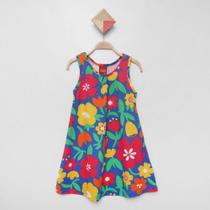Vestido Infantil Kyly Floral Sem Manga Menina