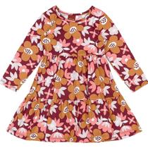 Vestido Infantil Kyly Manga Longa Estampa Floral