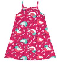 Vestido Infantil Kyly Verão Menina Meia Malha Confortável Estampado Criança Estilo Moda 1000219