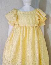 Vestido Infantil Laise Amarelo