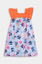 Vestido Infantil Laranja com Pandas - Destak Vestido Infantil Laranja com Pandas - Destak