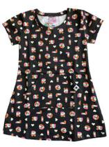 Vestido Infantil Letras Preto - Marca: Abrange