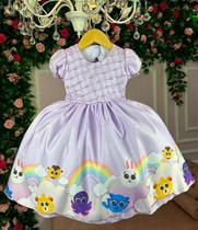 Vestido Infantil Lig Lig Lilás B. fofo