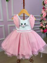 Vestido infantil Lig Lig Tematico Pascoa Coelhinho/Coelho