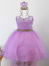 Vestido Infantil Lilás Daminha Casamento Festa Luxo E Coroa Vestido Infantil Lilás Daminha Casamento Festa Luxo E Coroa
