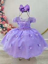 Vestido Infantil Lilás Jardim Encantado para Festas Luxo Vestido Infantil Lilás Jardim Encantado para Festas Luxo