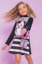 Vestido infantil listrado