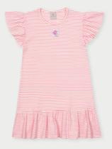 Vestido Infantil Listrado Rosa Abrange Vestido Infantil Listrado Rosa Abrange