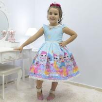 Vestido infantil Lol Sereia - Splash Queen luxuoso