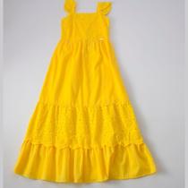 Vestido Infantil Longo em Lesie Amarelo