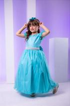 Vestido Infantil Longo Festa Luxo Verde Tiffany Amanda