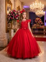 Vestido Infantil Longo Mini Miss Suzy Vermelho Luxo para Festas, Casamentos e Formaturas Vestido Infantil Longo Mini Miss Suzy Vermelho Luxo para Festas, Casamentos e Formaturas