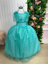 Vestido Infantil Longo Verde Tïffany Formatura