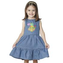 Vestido Infantil Look Jeans Regata Jeans