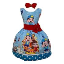 Vestido Infantil Lucas Neto Azul