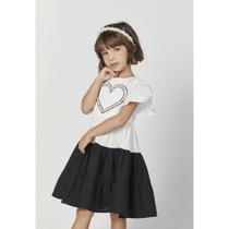 Vestido Infantil Luluzinha Bicolor Coração Vestido Infantil Luluzinha Bicolor Coração