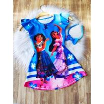 Vestido Infantil Luna Temático Encanto Disney +Tiara Vestido Infantil Luna Temático Encanto Disney +Tiara