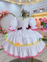 Vestido Infantil Luxo Junino Arraiá Caipira Noiva - Tamanho P, M e G Vestido Infantil Luxo Junino Arraiá Caipira Noiva - Tamanho P, M e G
