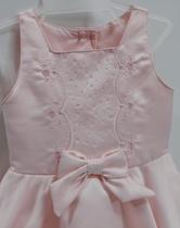 Vestido Infantil Luxo Menina C/ Bordado Verão Paraiso 15592