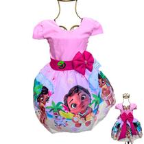 Vestido Infantil Luxo Personagem Moana bebe