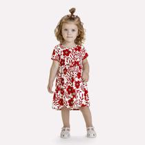 Vestido Infantil M/C Kyly Vermelho 1000508