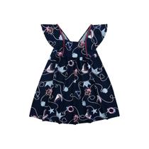 Vestido infantil m/c rovitex oceano ref. 3134112 viscose + elastano - tamanho.04 Vestido infantil m/c rovitex oceano ref. 3134112 viscose + elastano - tamanho.04