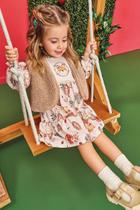 Vestido Infantil M/L Com Colete Kukiê 71397