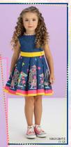 Vestido infantil málagah estampa parque