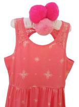 Vestido Infantil Malha Salmão Veste 11-12 Anos - Nalu_kids