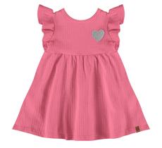 Vestido infantil manga babado malha texturizada -malwee kids