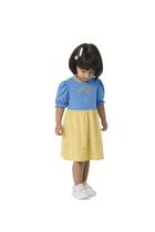 Vestido infantil manga bufante clássicos disney em algodão malwee kids azul 3