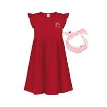 Vestido Infantil Manga Curta com faixa Alakazoo Ref. 19530