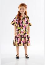 Vestido Infantil Manga Curta em Cotton Up Baby