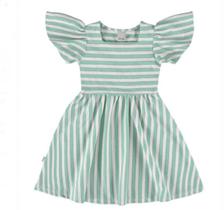 Vestido Infantil Manga Godê Em Malha Listrada Lurex Malwee Kids Verde 10 Vestido Infantil Manga Godê Em Malha Listrada Lurex Malwee Kids Verde 10